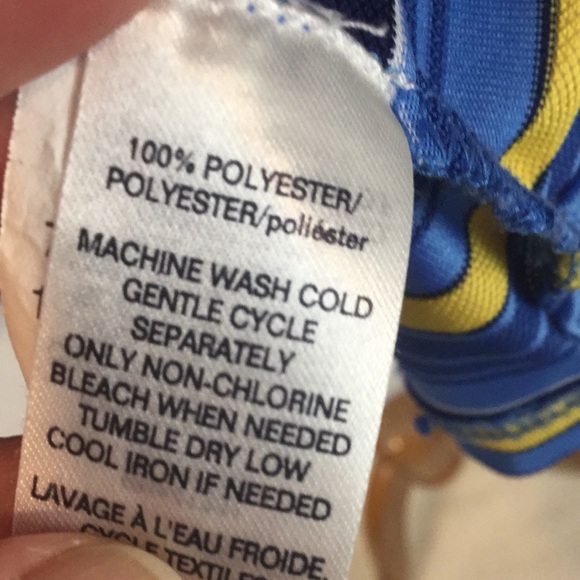 NWOT Chaps Golf blue yellow striped polo! - Picture 7 of 7